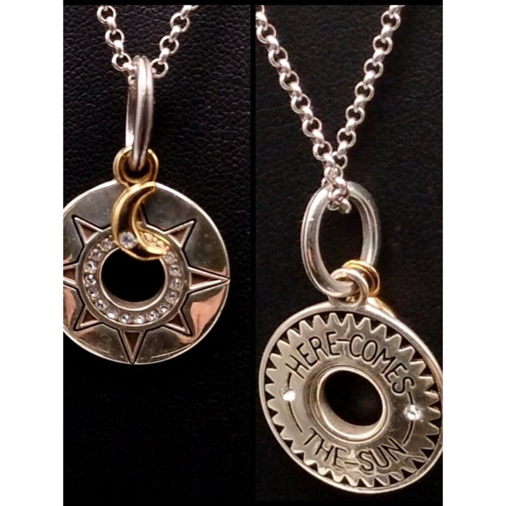 Brighton Shadowshine Reversible Sun Charm Necklace + Brighton Chain